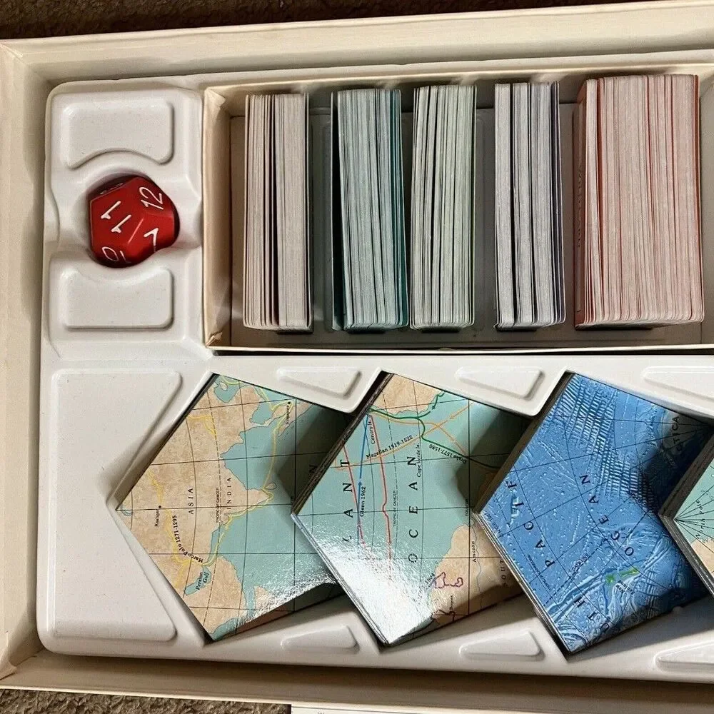 National Geographic Global Pursuit Geography Map Board Game 1987 Complete